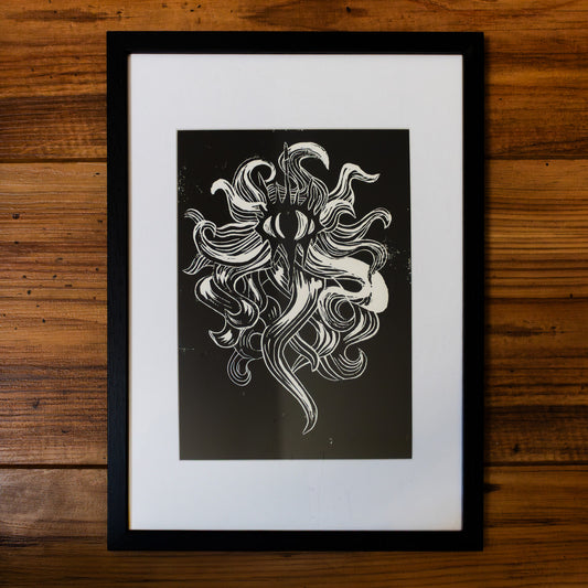 Eldritch Tentacles Linoprint A5