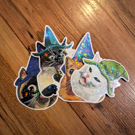 Cats with Silly Hats Stickers